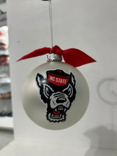 Load image into Gallery viewer, N.C. State Mascot Glass Ball Ornament