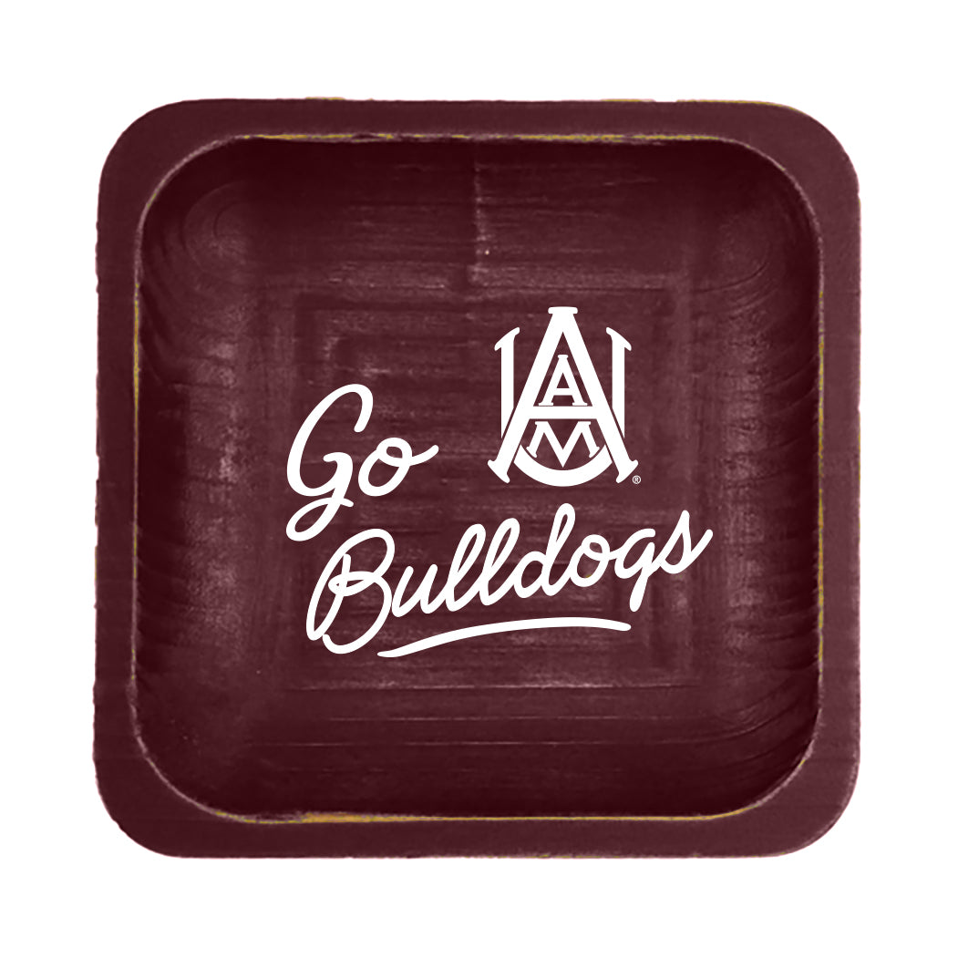 Alabama A&M Spirit Wood Trinket Tray