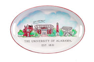 Alabama Skyline Oval Tray