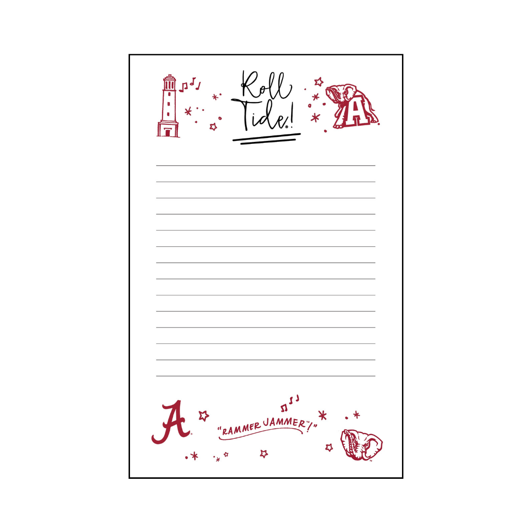 Alabama Confetti 5x8 Notepad