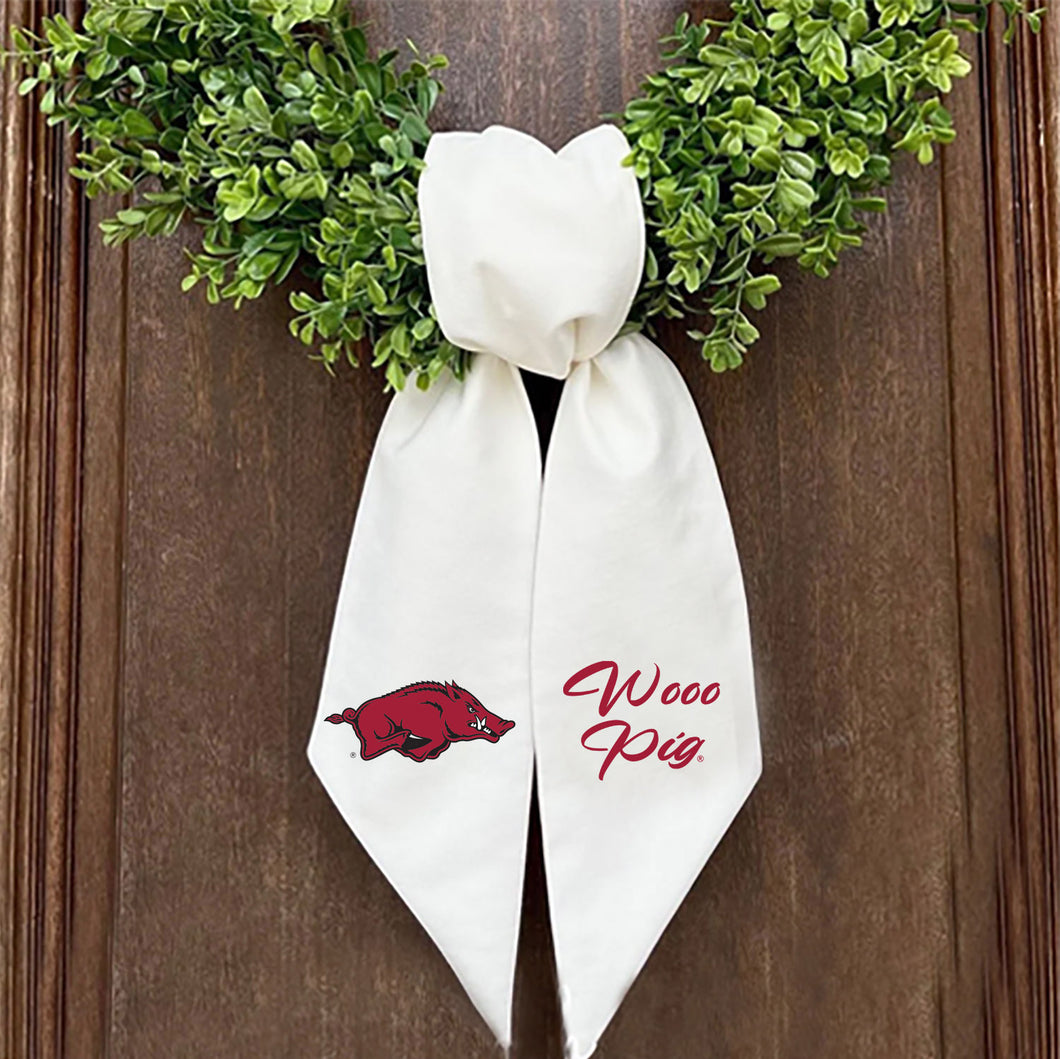 Arkansas Printed Logo Wreath Sash