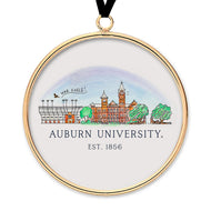 Auburn Skyline Brass & Glass Ornament