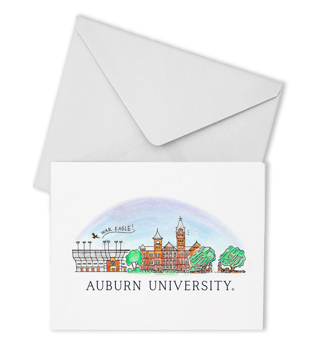 Auburn Skyline Boxed Note Cards