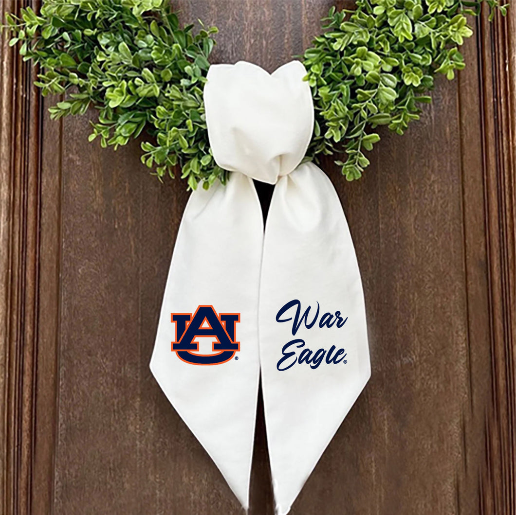 Auburn Printed Logo Wreath Sash