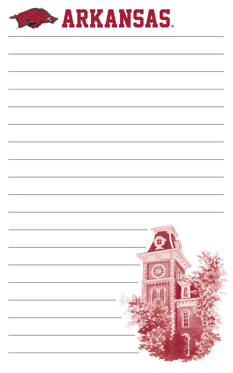 Arkansas 5x8 Campus Notepad