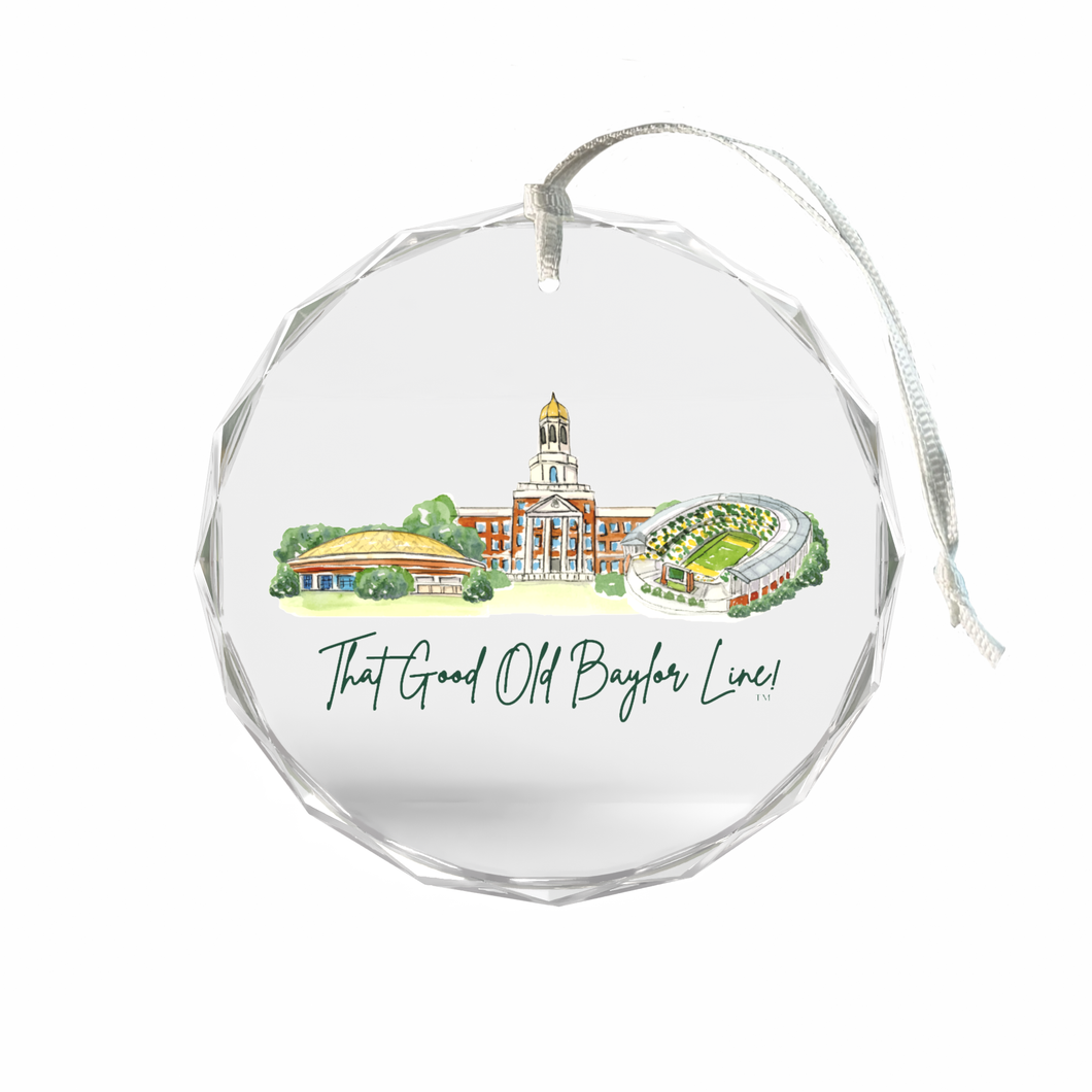 Baylor Landmark Glass Ornament