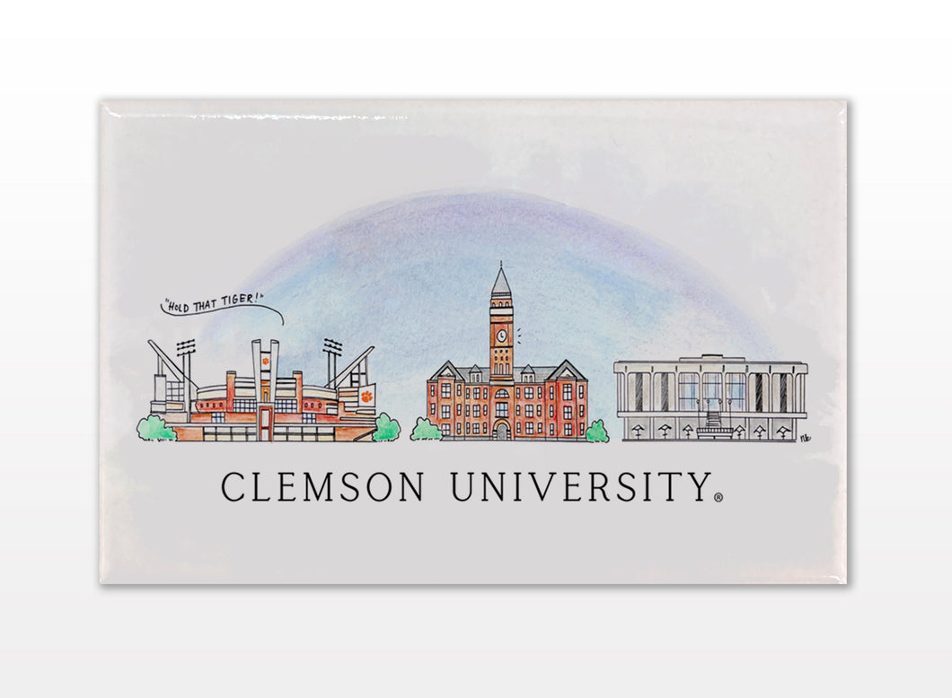 Clemson Skyline Magnet