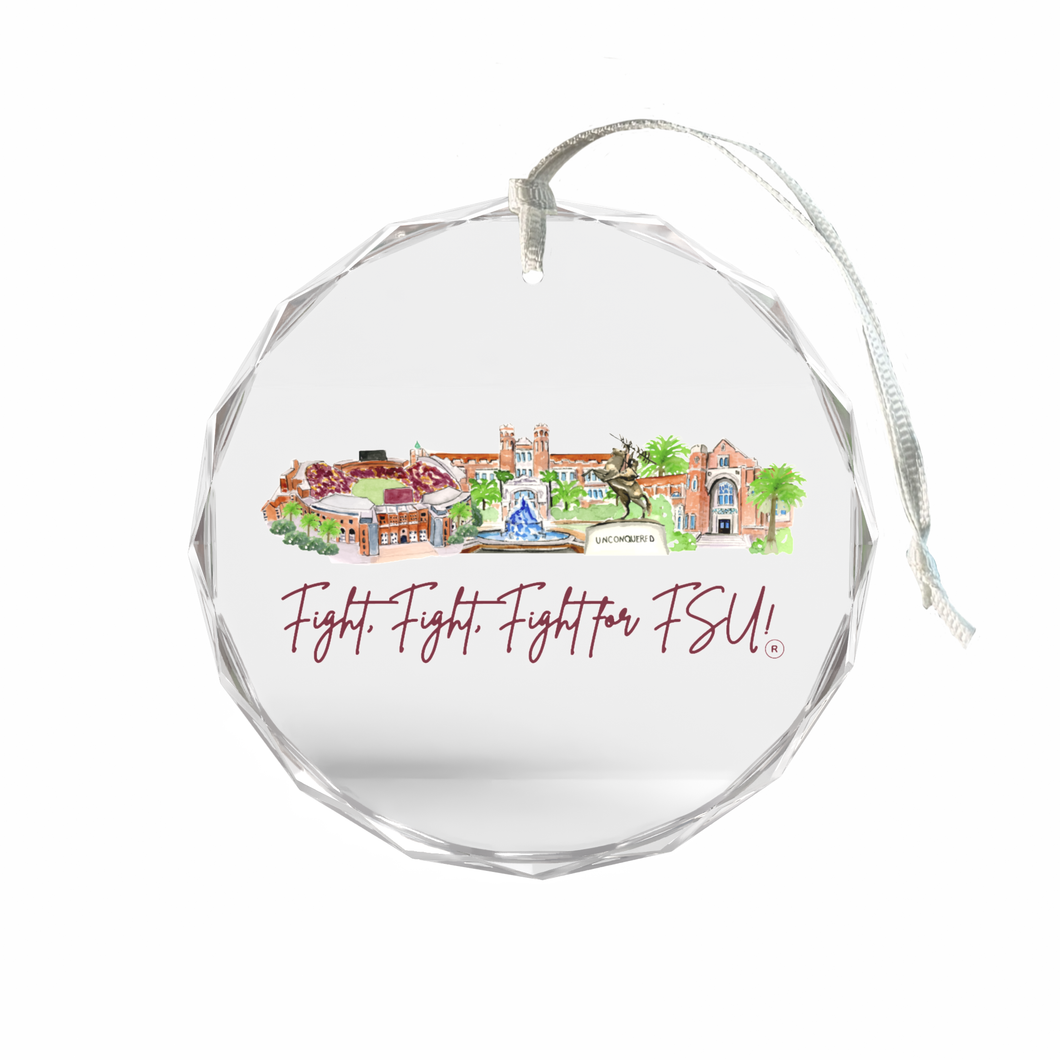 Florida State Landmark Glass Ornament