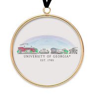 Georgia Skyline Brass & Glass Ornament