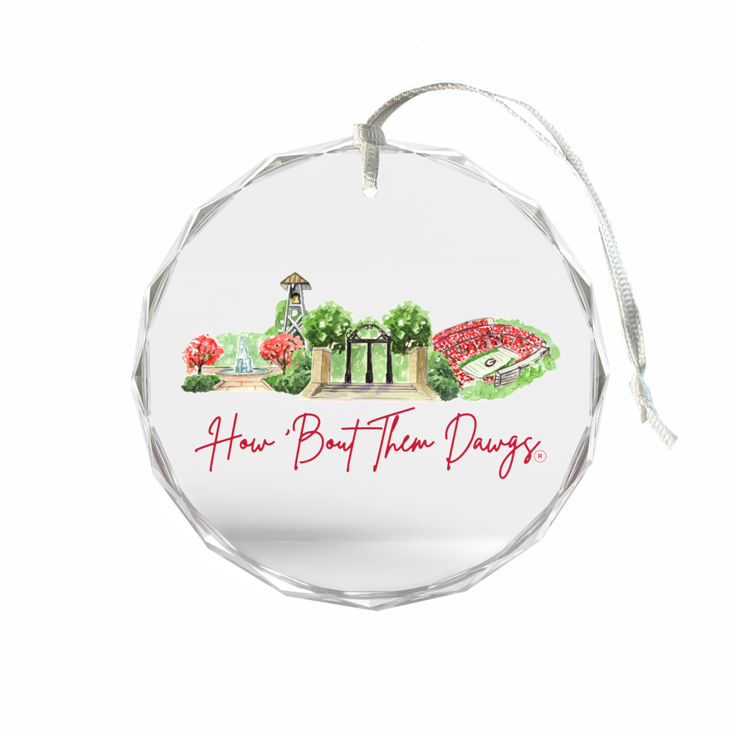 Georgia Landmark Glass Ornament
