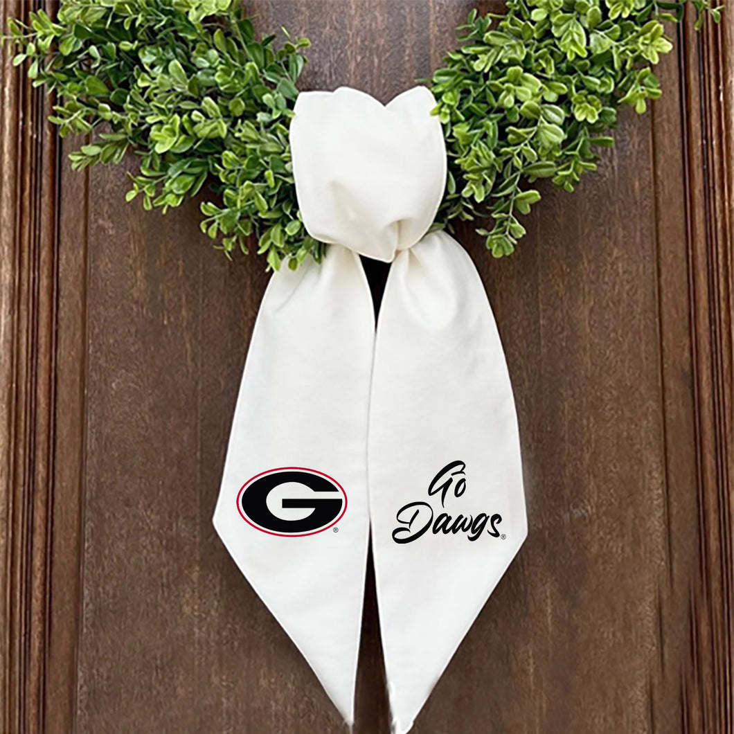 Georgia Printed Logo Wreath Sash