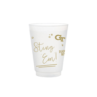 Georgia Tech Frosted Flex Party Cups (8-Pack)