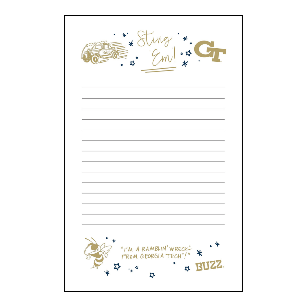 Georgia Tech Confetti 5x8 Notepad