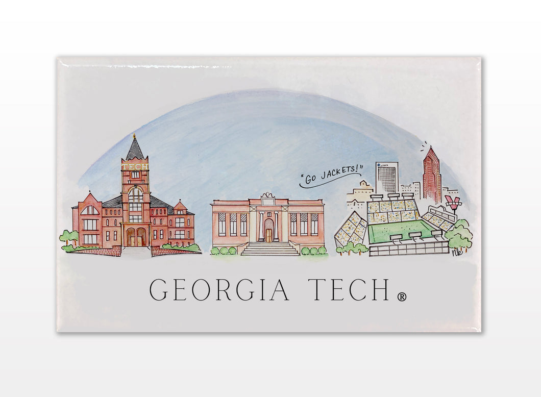 Georgia Tech Skyline Magnet
