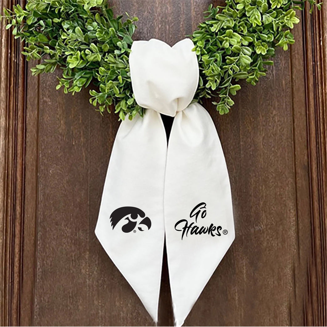 Iowa Printed Logo Wreath Sash