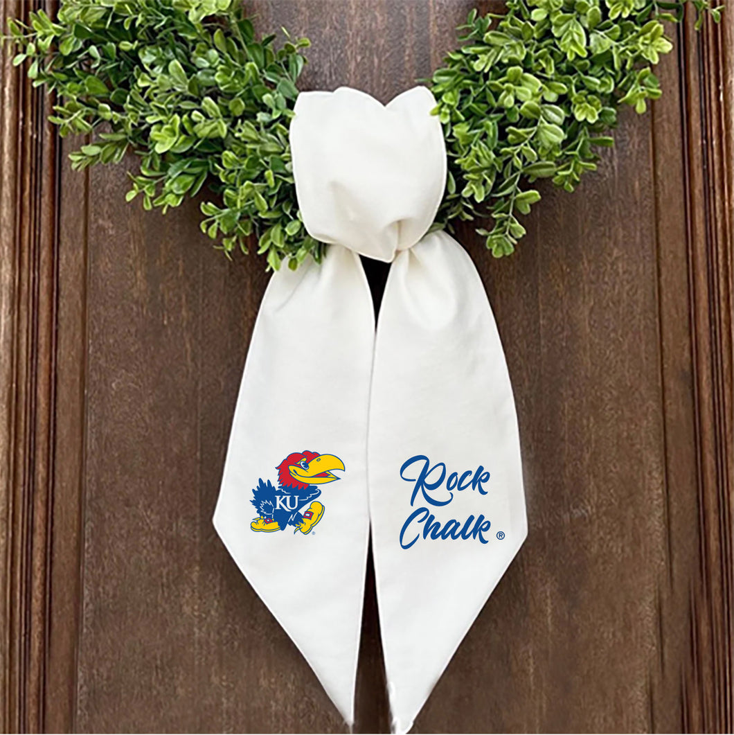 Kansas Printed Logo Wreath Sash
