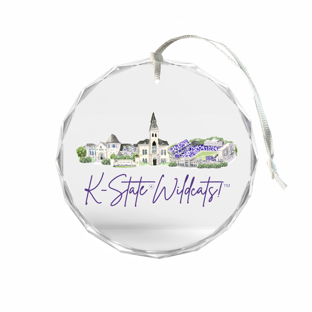 Kansas State Landmark Glass Ornament