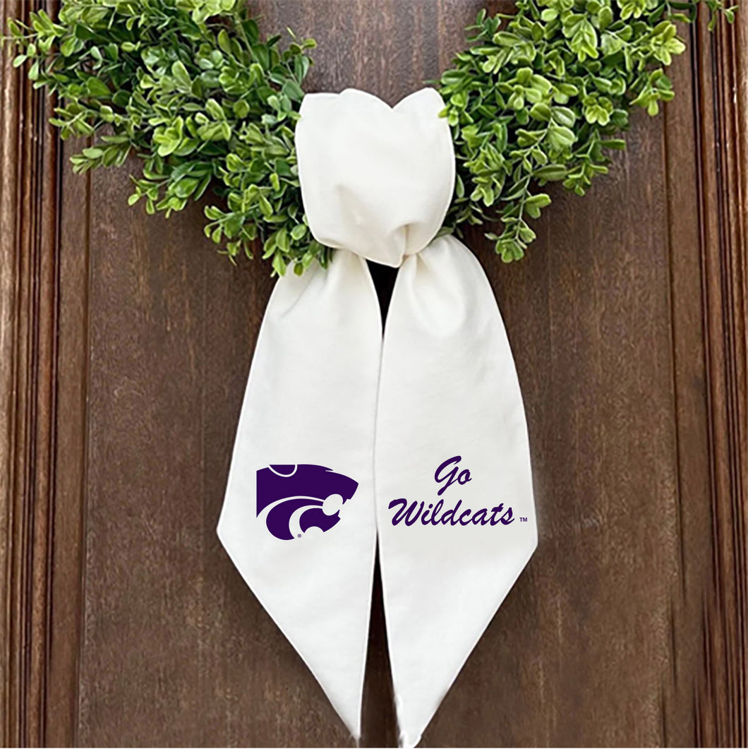 Kansas State Printed Logo Wreath Sash