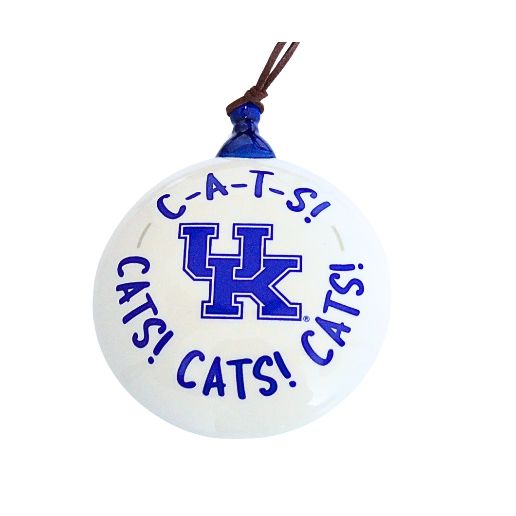 Kentucky Logo Ceramic Puff Ornament