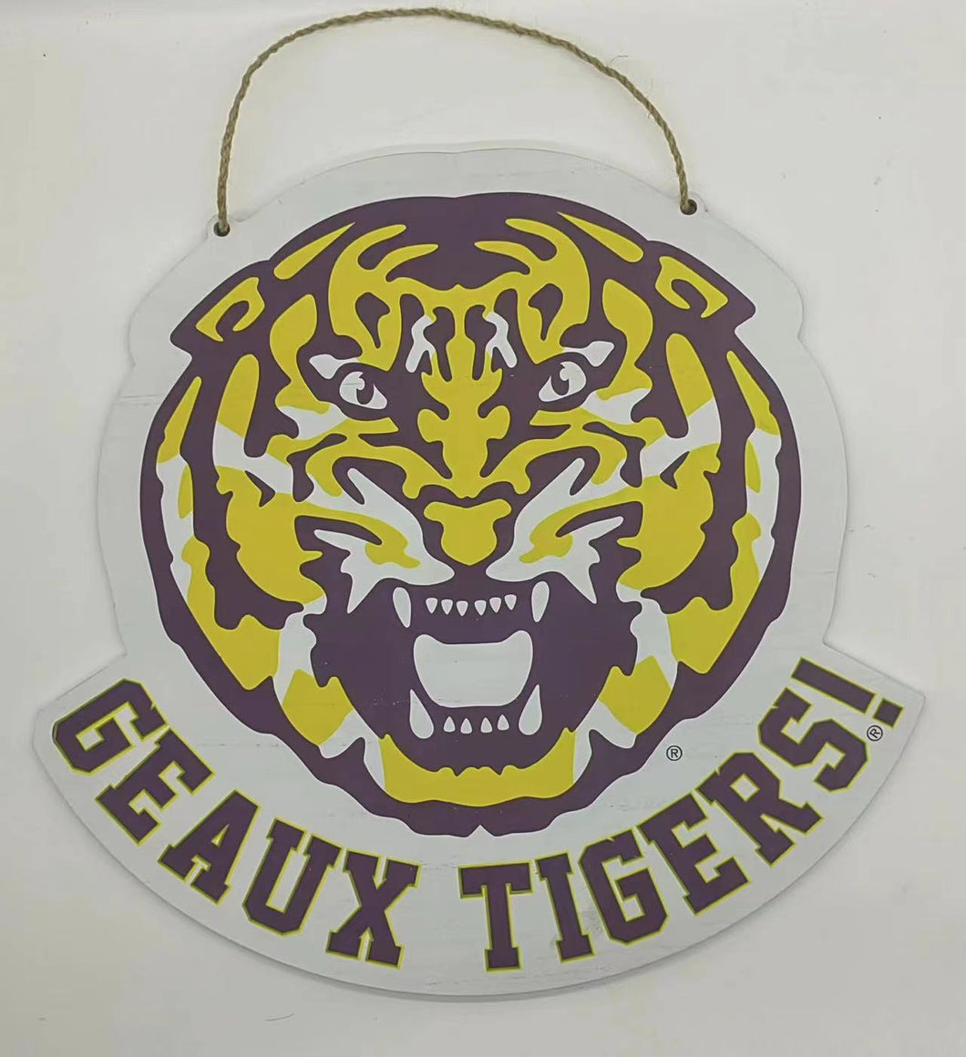 LSU Mascot Wood Door Hanger