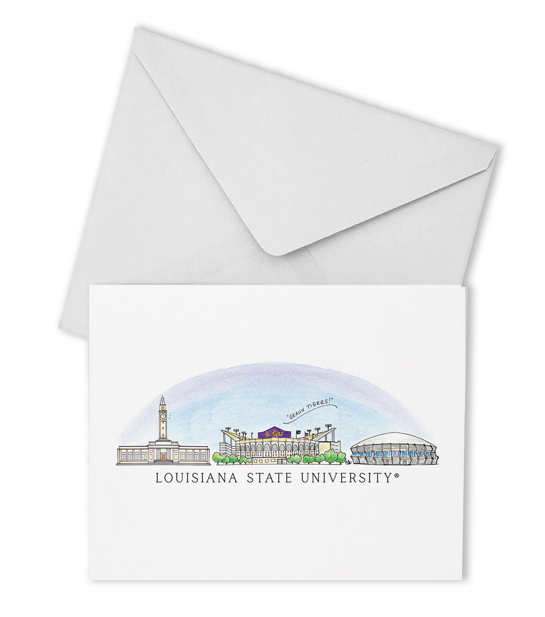 LSU Skyline Boxed Note Cards