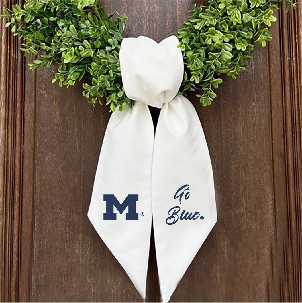 Michigan Printed Logo Wreath Sash