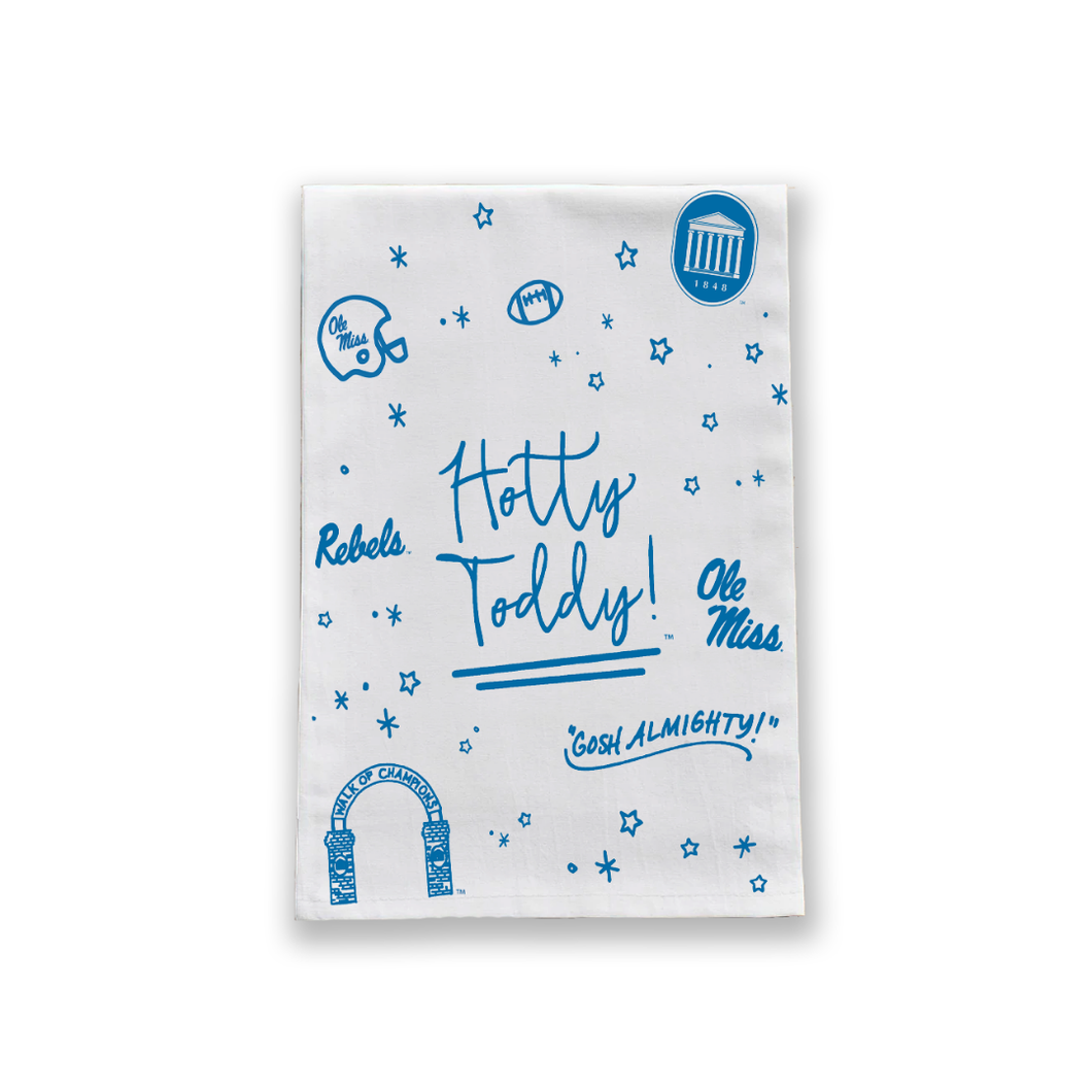 Ole Miss Confetti Tea Towel