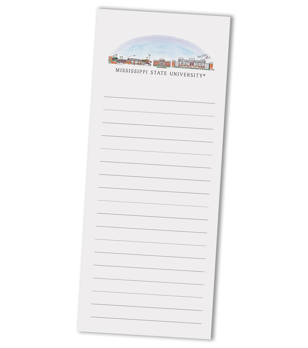 Mississippi State Skyline 3.5x8.5 Notepad