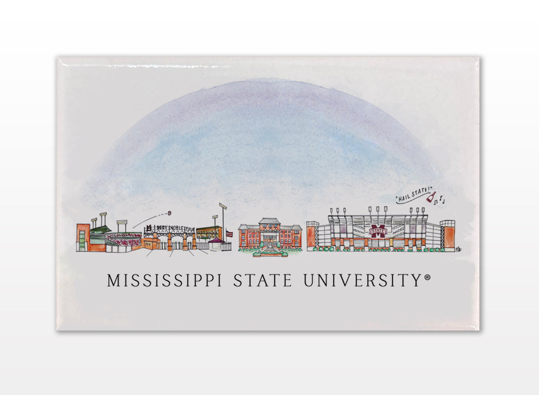 Mississippi State Skyline Magnet
