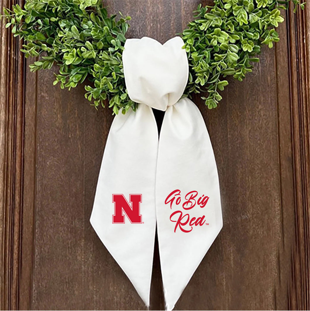 Nebraska Printed Logo Wreath Sash