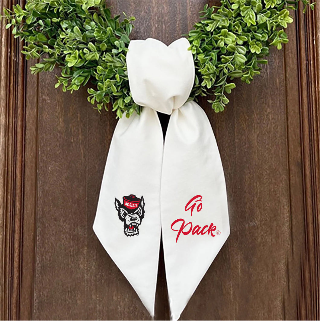NC State Printed Logo Wreath Sash