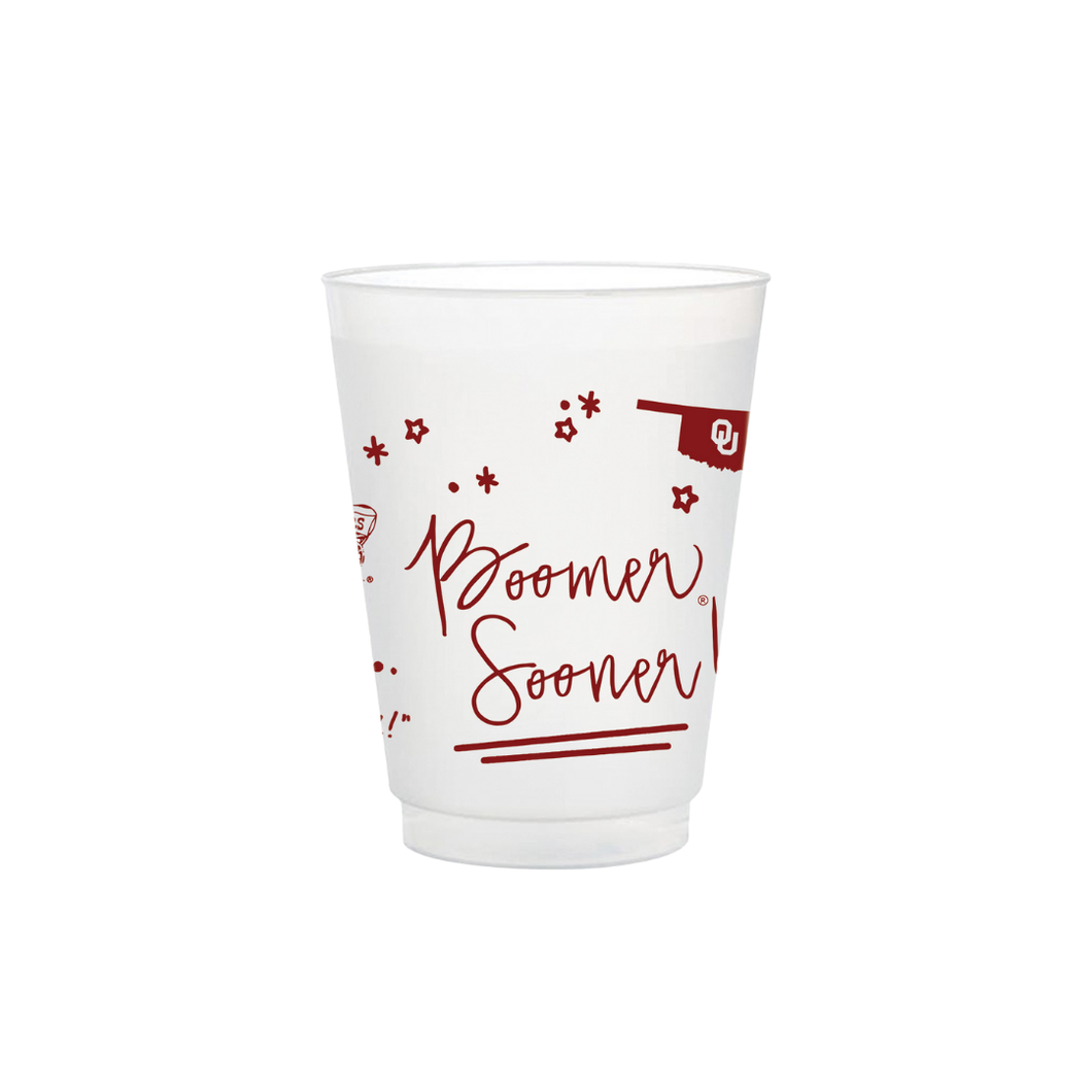 Oklahoma Frosted Flex Party Cups (8-Pack)