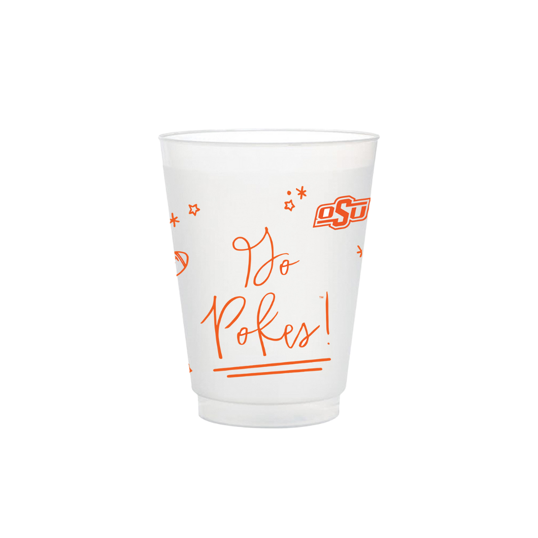 Oklahoma State Frosted Flex Party Cups (8-Pack)