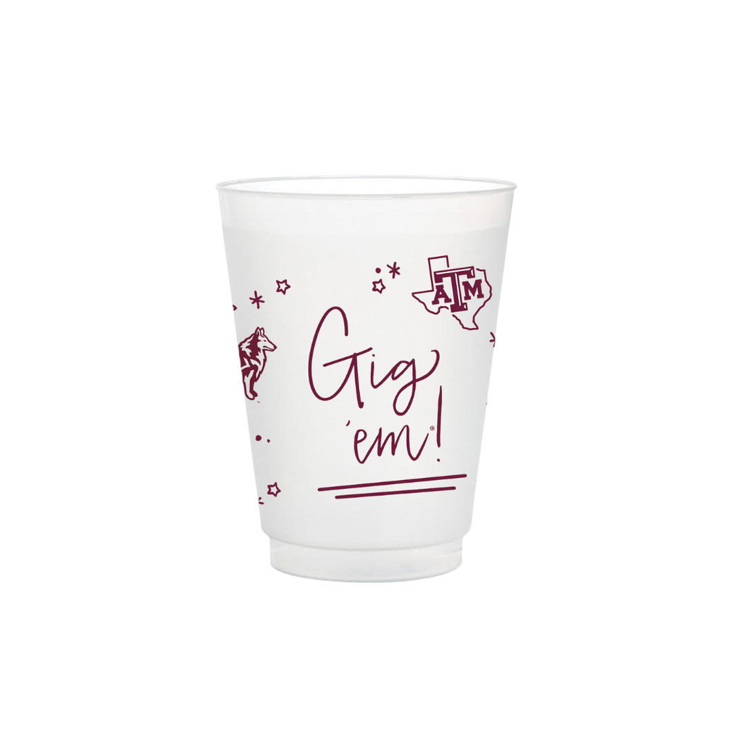 Texas A&M Frosted Flex Party Cups (8-Pack)