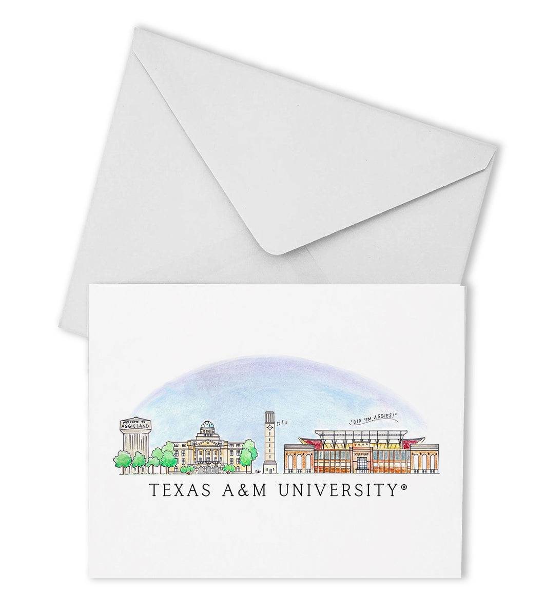 Texas A&M Skyline Boxed Note Cards