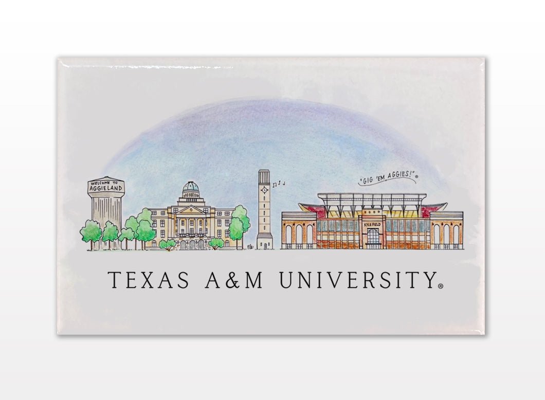 Texas A&M Skyline Magnet