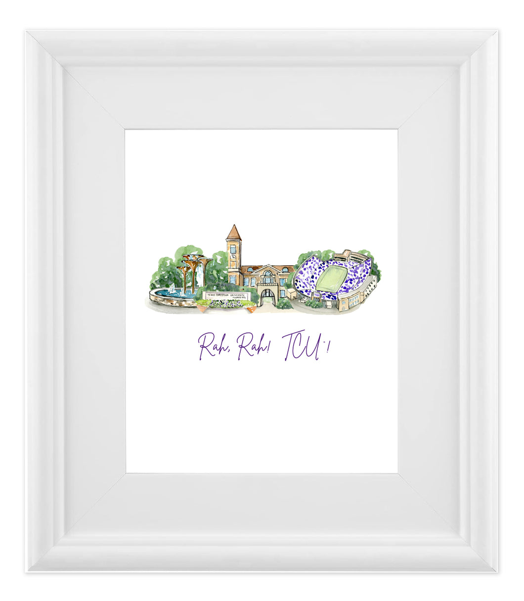 TCU Landmark 8x10 Print