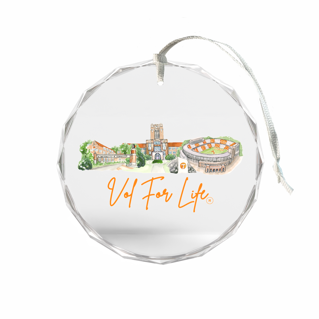 Tennessee Landmark Glass Ornament
