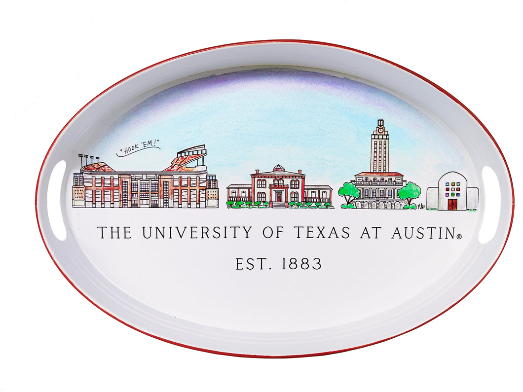 Texas Skyline Oval Tray