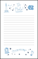 UNC Confetti 5x8 Notepad
