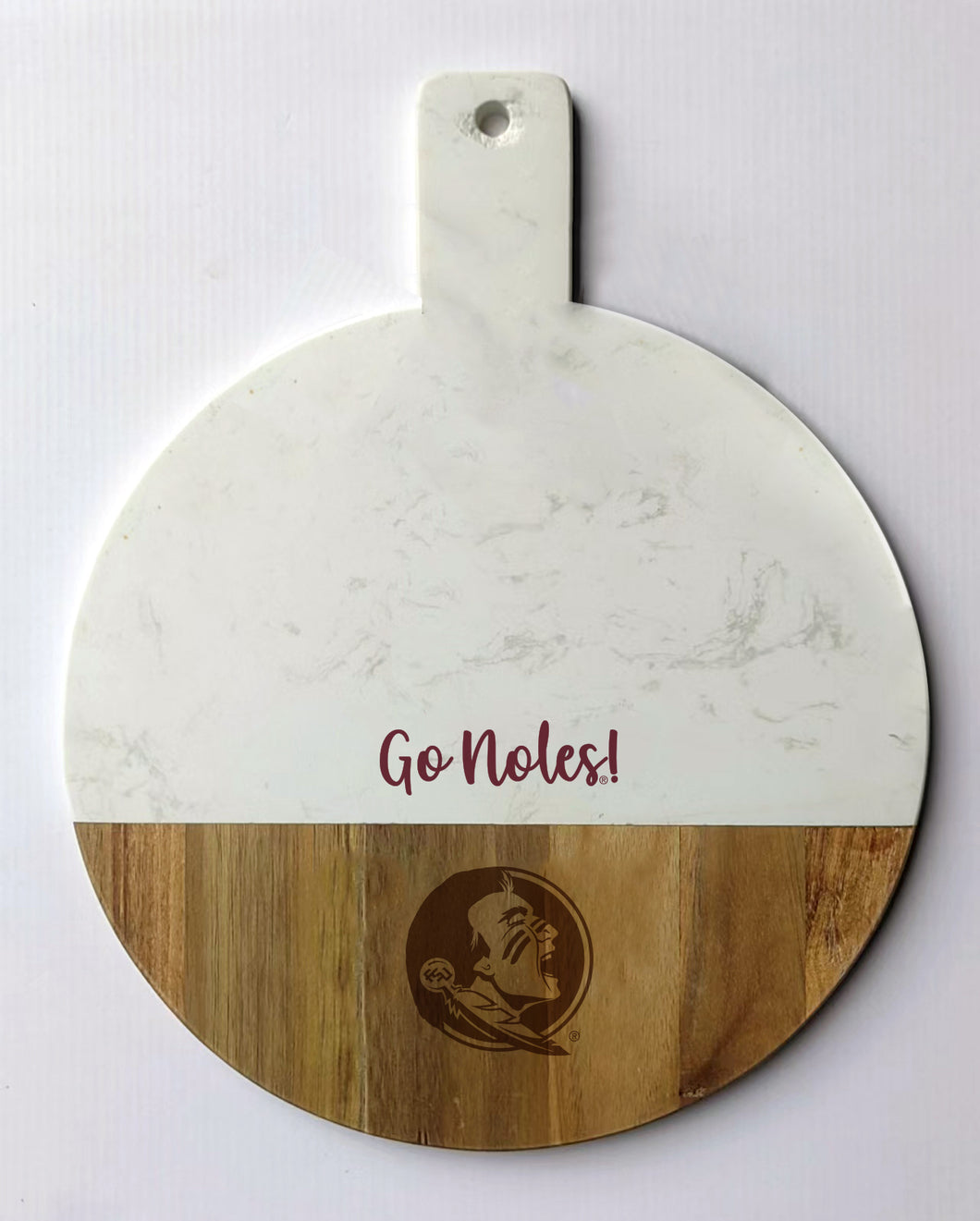 Florida State Spirit Marble and Wood Charcuterie Board