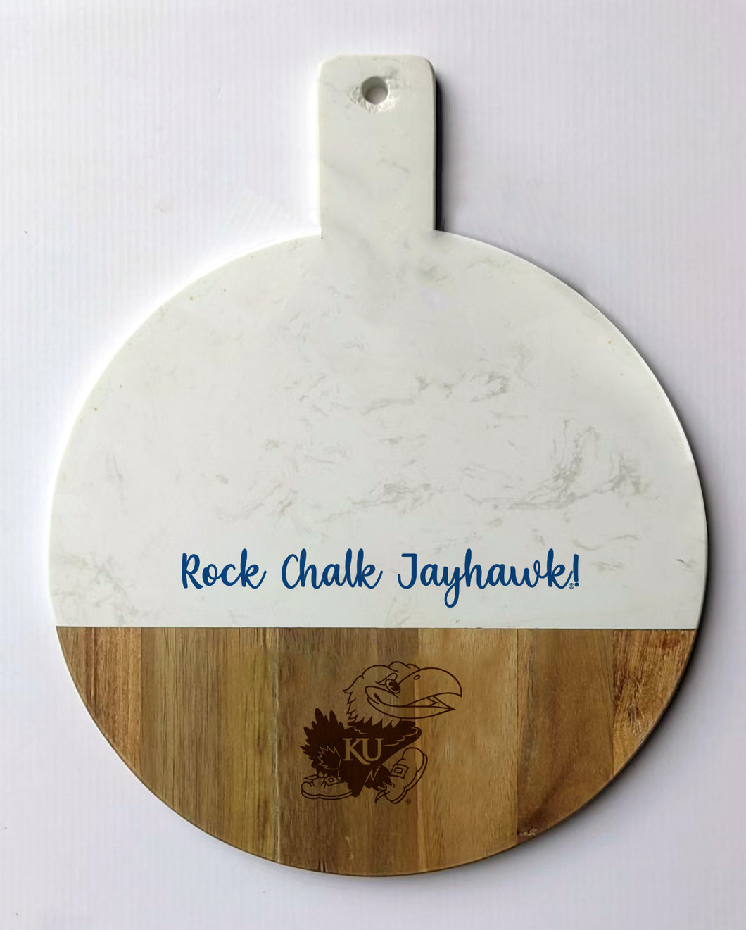 Kansas Spirit Marble and Wood Charcuterie Board