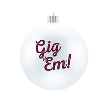 Load image into Gallery viewer, Texas A&amp;M Spirit Glass Ball Ornament
