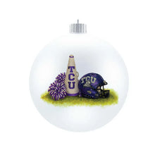 Load image into Gallery viewer, TCU Spirit Glass Ball Ornament
