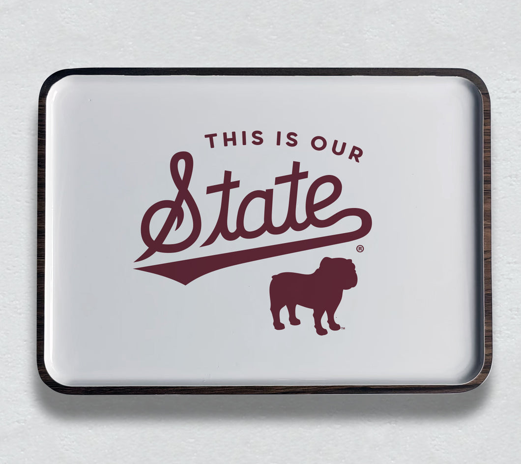Mississippi State Spirit Mango Wood Tray