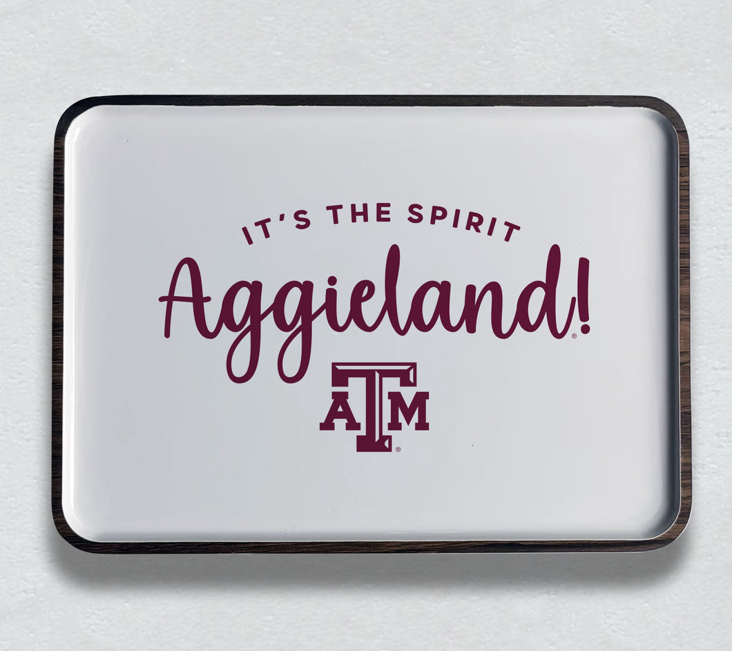 Texas A&M Spirit Mango Wood Tray