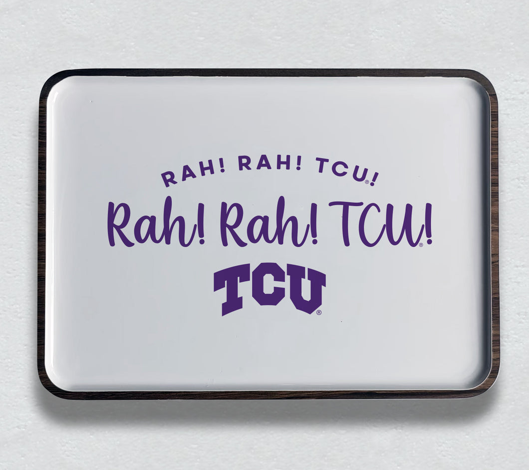 TCU Spirit Mango Wood Tray