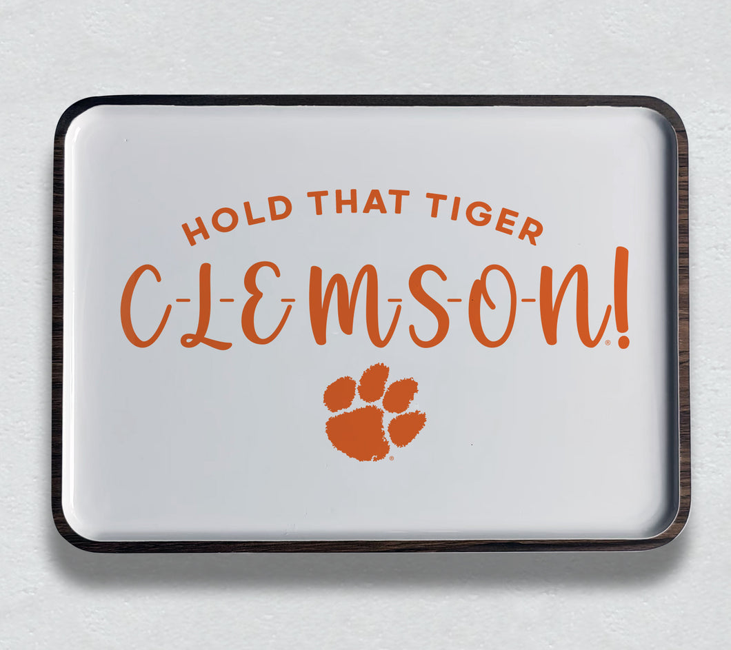 Clemson Spirit Mango Wood Tray