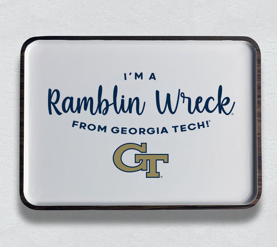 Georgia Tech Mango Wood Tray