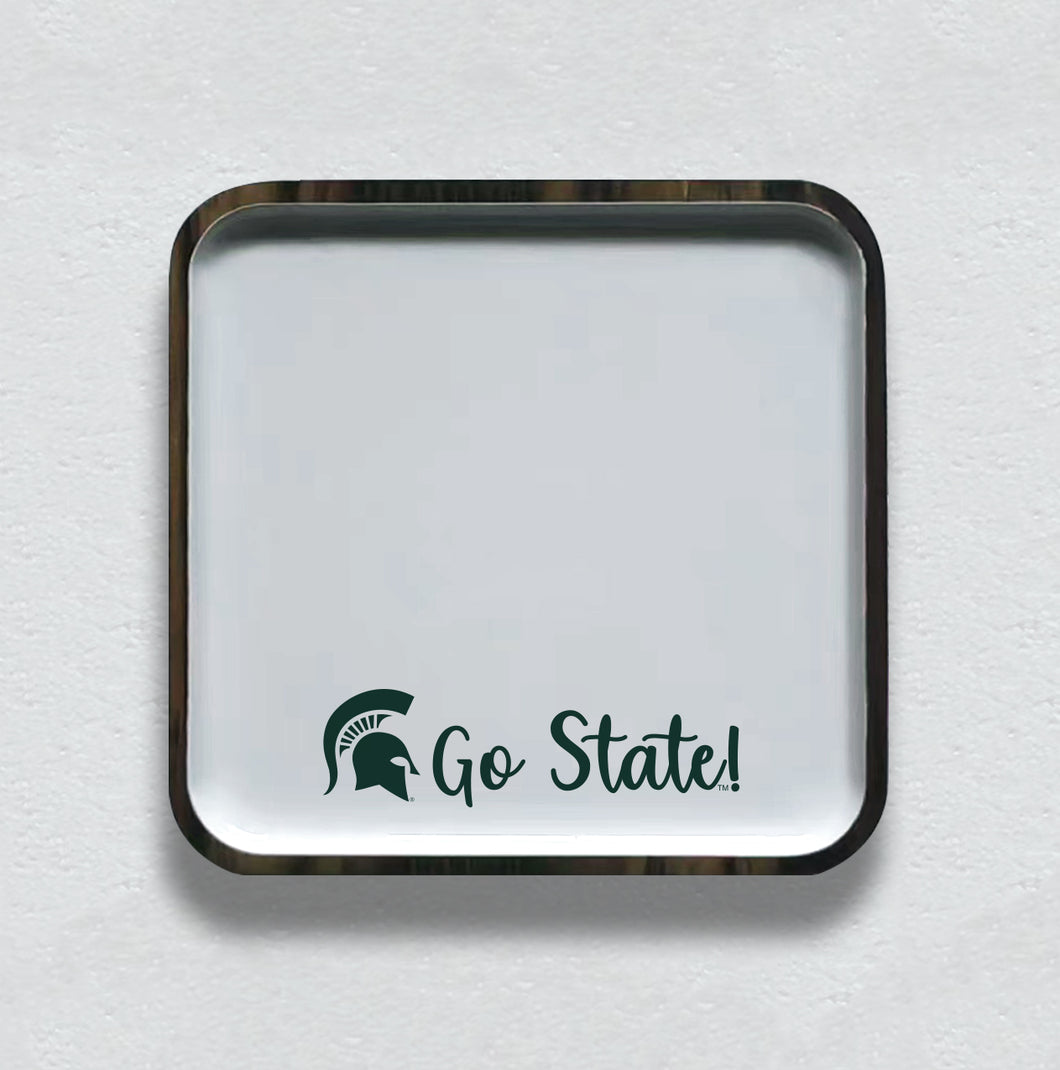 Michigan State Spirit Mango Wood Small Tray
